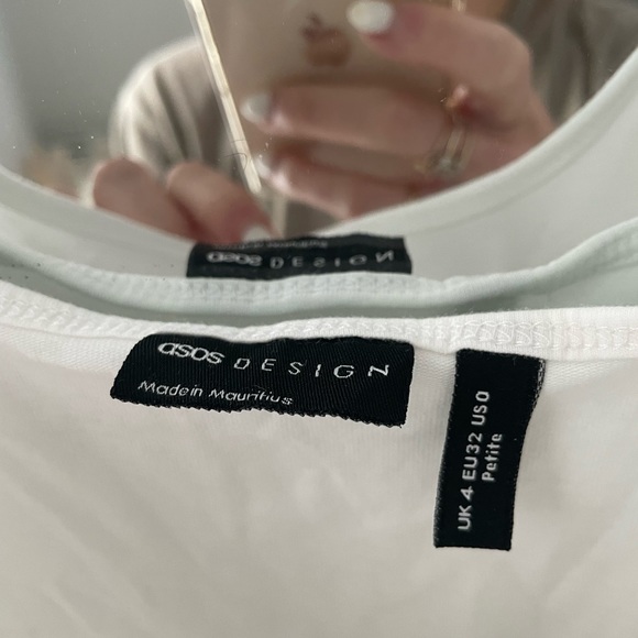 ASOS White Scoop Neck Bodysuit - Picture 3 of 3